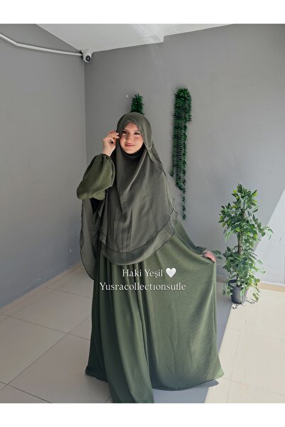 Yüsra Collection طقم فستان وأوشحة أيروبين مكون من قطعتين مقاس 2 بوصة
