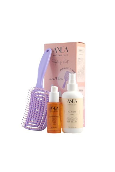 ANEA Kit de coafare – Tratament complet 175 ml + Ser nutritiv 50 ml + Perie d...