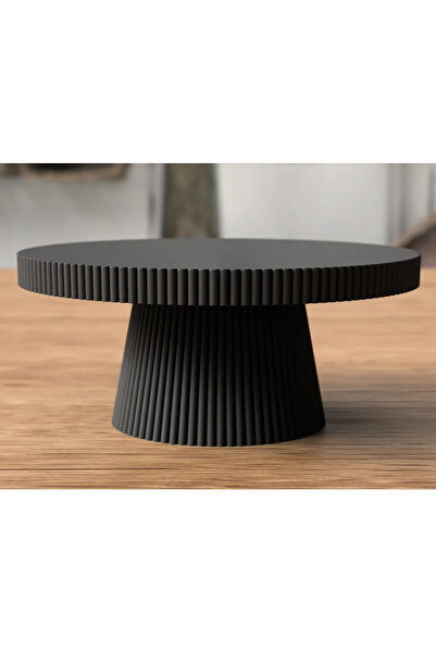 keysa Decorative Pedestal Presentation Stand - Japandi Style Round Tray with ...