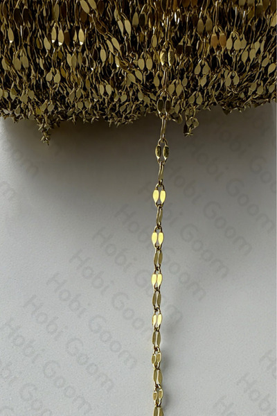 Hobi Goom Gold Color Lip Chain for Jewelry Making/Production |   1 Meter