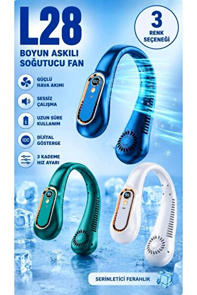 Liya's Gift Boyun Fanı Dijital Ekranlı Taşınabilir Mini HAVA SOĞUTUCU USB Şar...