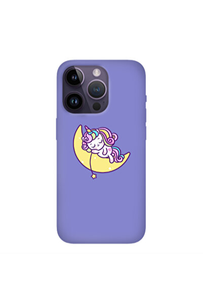 Other Apple iPhone 14 Pro Sleeping horse Purple Colored Silicone TPU Θήκη