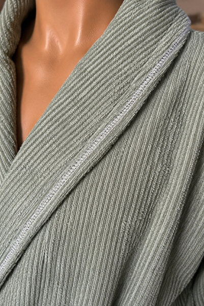 DC Teks Textured Şalyaka Large Size Bathrobe 5Xl-6Xl-7Xl