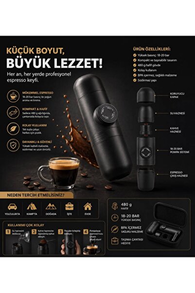 38 MBM MANUEL VE PORTATİF ESPRESSO MAKİNESİ