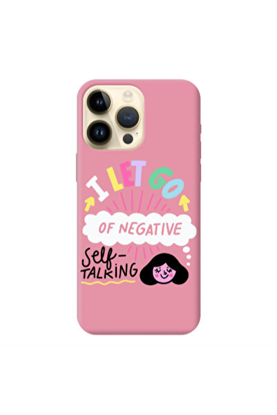 Other Apple iPhone 13 Pro Max Let go Self talking Pink Colored Silicone TPU Θήκη