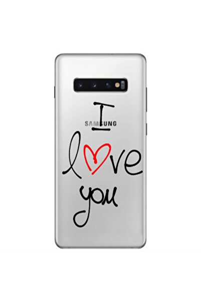 Other Samsung S10 Plus i love you Transparent Silicone TPU Θήκη