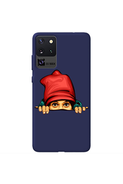 Other Samsung S20 Ultra Hidden Girl Dark blue Colored Silicone TPU Θήκη