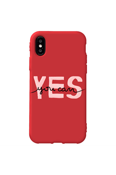 Other Apple iPhone Xs Max Yes you cam Red Colored Silicone TPU Θήκη