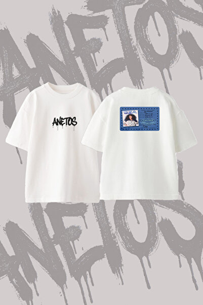 Anetos SZA Travel License Design Τυπωμένο T-Shirt Oversize με λαιμόκοψη ποδηλ...