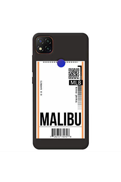 Other Xiaomi Redmi 9c Malibu Travel More Black Colored Silicone TPU Θήκη