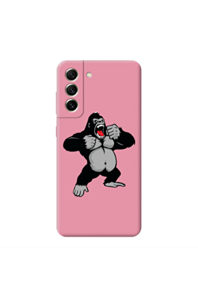Other Samsung S21 Angry Gorilla2 Pink Colored Silicone TPU Θήκη
