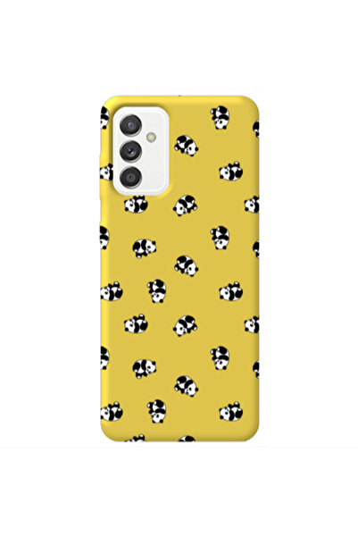 Other Samsung M13 Small Pandas Yellow Colored Silicone TPU Θήκη