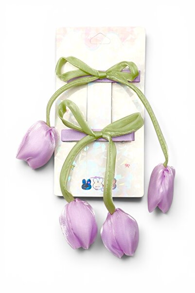SHEKER HOME Accessories 1 Çift Lale Figürlü Pens Toka Kız Çocuk ve Bebek Saç ...