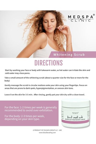 MEDSPACLINIC Moroccan Whitening Cream Scrub 300g After Bath for Face and Body...