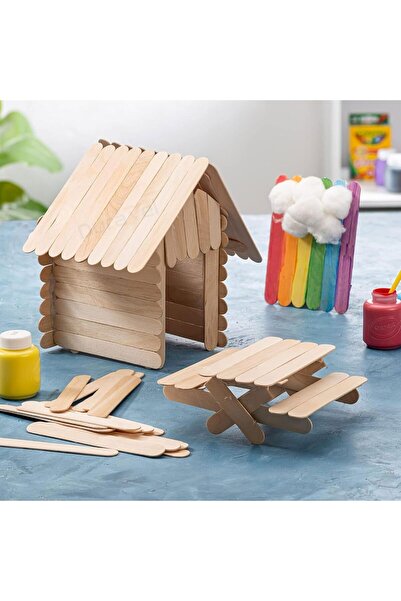 Duravel Wooden Popsicle Sticks, 4.5 Inches, Natural colCraft Sticks for Ice Cream, Lollipop, Waxing 50x3=150