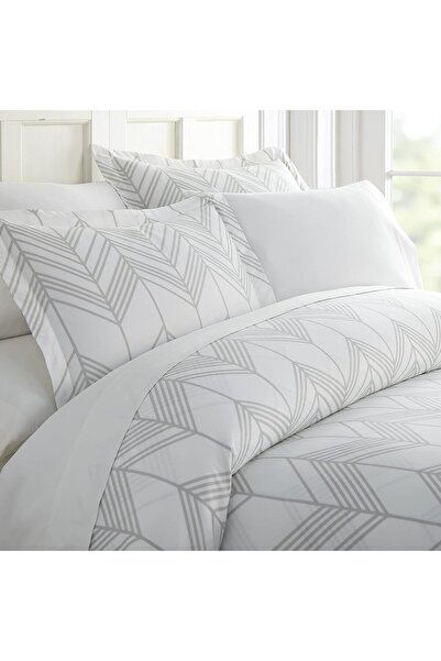 Linen Market Duvet Cover Queen (Light Gray) - Experience Hotel-Like Comfort w...