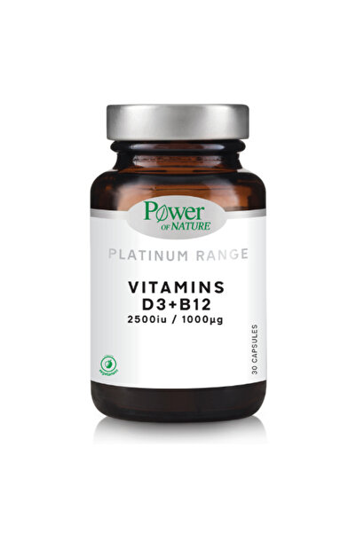 Power Health Πλατινένια Σειρά Βιταμίνη D3+B12 2500IU/1000MG 30 Κάψουλες