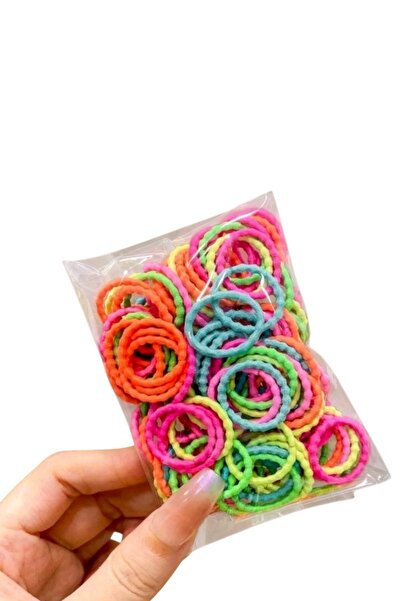 SHEKER HOME Aksesoari Set od 100 zubljenih mini gumenih gumica za kosu – gumi...
