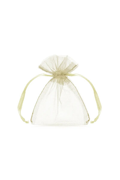 Partydeco Pungă din organza crem 10 cm set de 10 WRG5-079-10
