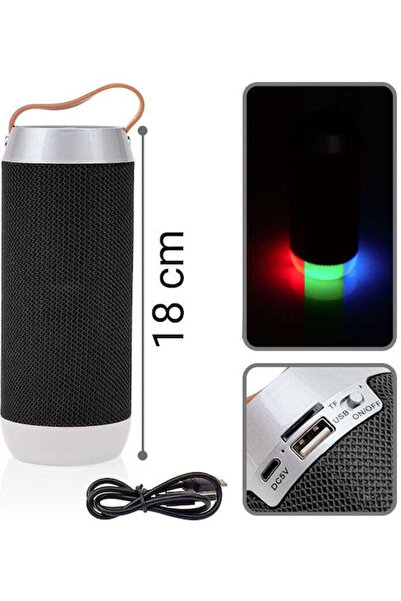 OEM Ηχείο Bluetooth LED 5W Μαύρο