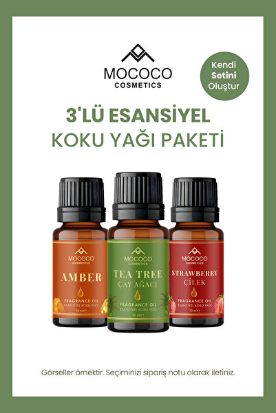 MOCOCO COSMETICS 3'lü Esansiyel Yağ Paketi (Kendi Seçimini Yap) – Doğal Uçucu...