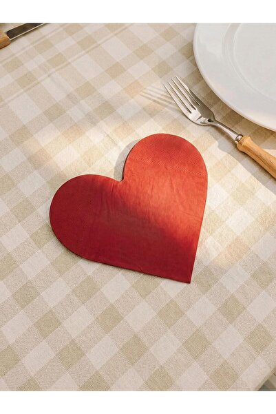 LC Waikiki Heart Patterned Paper Napkins 20 Pcs (W6)
