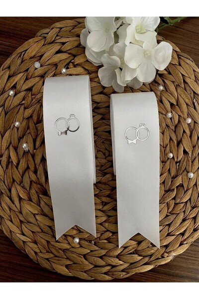nuksoc Düğün Nişan Gelin Damat Takı Kurdelesi Nikah İsteme Kurdele