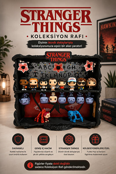 cabana Stranger Things Koleksiyon Rafı Standı %100 Doğal Malzeme