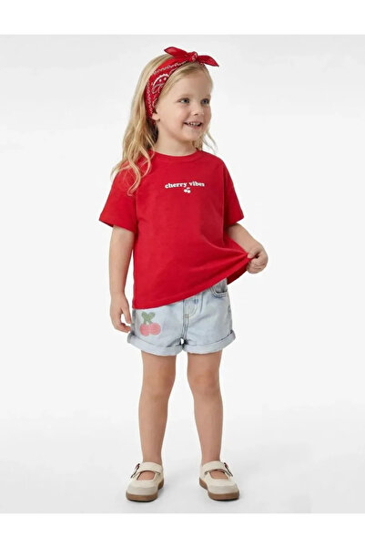 Koton Short Sleeve Crew Neck Cotton Printed T-Shirt