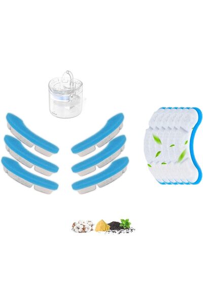 Arabest 12-Pack Cat Water Fountain Filters,Arc-Shaped,4-Stage Filtration Syst...
