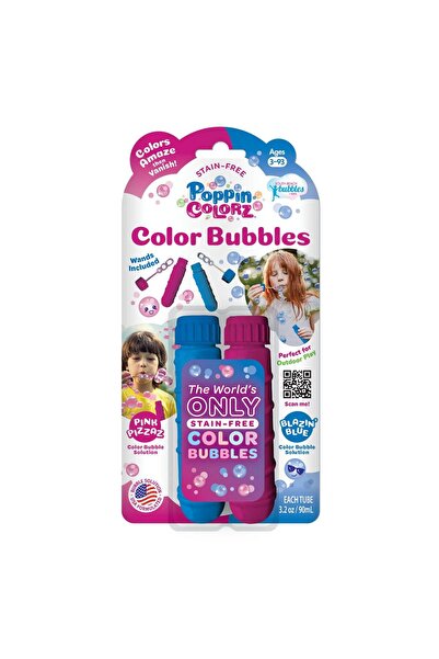 WOWMAZING PoppinColorz 2-Pack Bubble Tubes, Pink/Blue