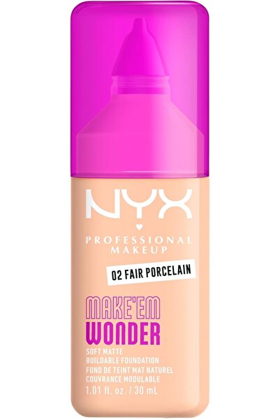 NYX Professional Makeup Make 'EM Wonder, 24H Soft Matte Foundation, Undetecta...