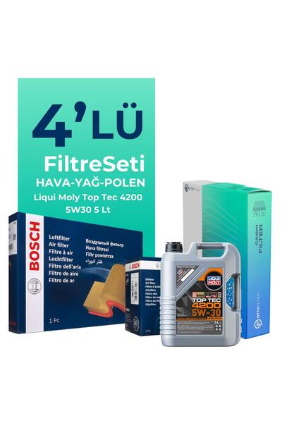 Bosch Fiat Doblo 1.6 Dizel Filtre Bakım Seti Liqui Moly Motor Yağlı (2010-201...