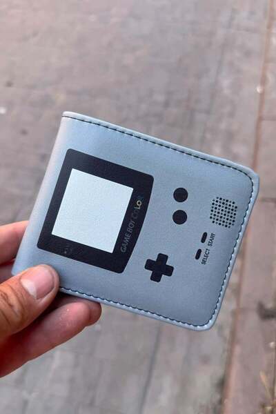 Köstebek Gray Retro Game Boy Color Men's Wallet