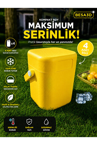 Besa Soğutucu Buzluk Sarı Şık Hafif Size 001