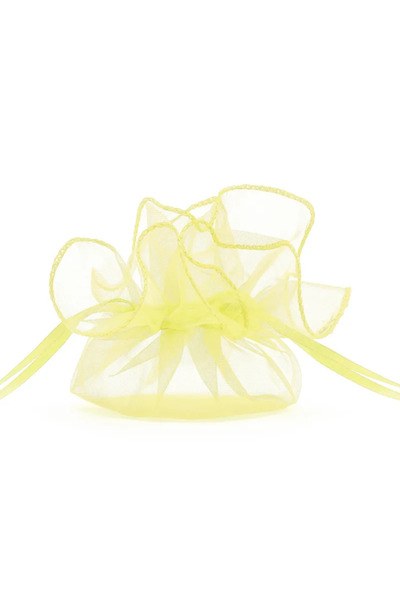 Partydeco Pungă galbenă din organza 26 cm set 20 WRG6-084J-20