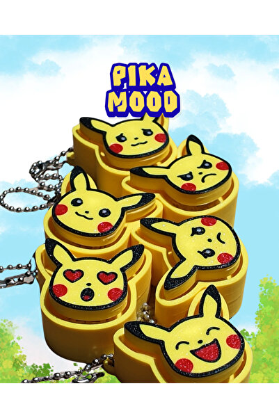 Pocket People Pokemon Pikachu Klavye Clicker Anahtarlık Stres Oyuncağı Blind Box