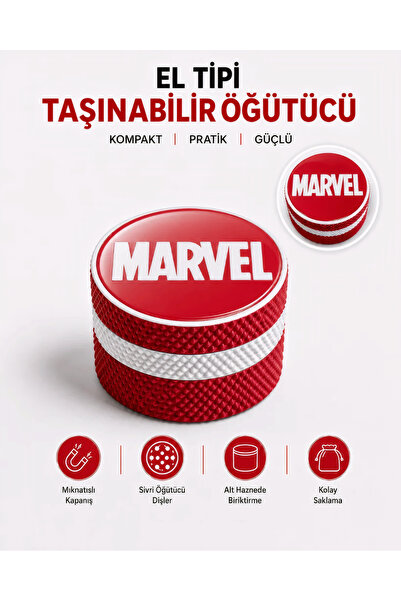 Arvina Atelier 3 Katmanlı Baharat Öğütücü Grinder | Parlak Logolu Alt Hazneli...