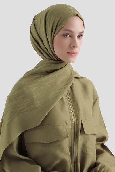 Armine Lyocell Shawl - 3 - Oil Green 81