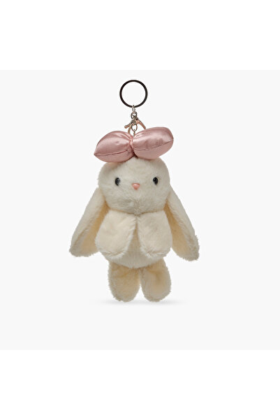 Lifestyle Plush Bunny Bag Charm Keyring with Satin Bow