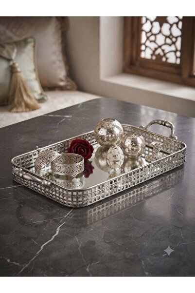 PANALI Metal Decorative Tray Small Size 51 X 21 cm