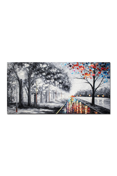 artnova Tablou indragostiti pictat manual living, dormitor, Impreuna pe aleea...