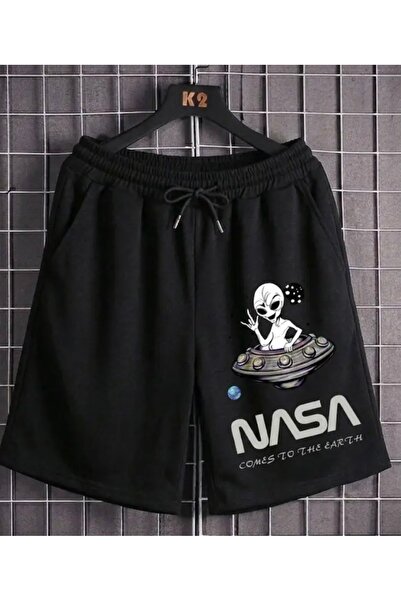 NIGRUM PARDUS Plus Size Nasa Space Printed Double Pocket 2 Yarn Summer Men's ...