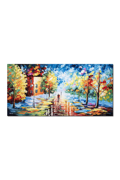 artnova Tablou indragostiti pictat manual living, dormitor, Impreuna pentru t...