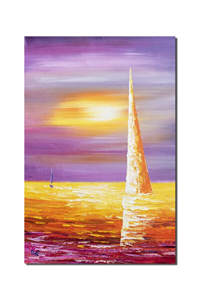 artnova Ръчно рисувана картина на платноходка, 90x60см, маслена на платно, с ...