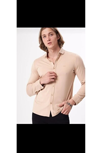 Cinar erkek giyim Men's Sports Shirt Non-Stretch Stretchy Lycra Slimfit Long ...