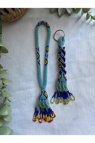 Handmade KUM BONCUK EL İŞİ RENKLİ SALLAMA TESBİH VE TİLKİ KUYRUĞU ANAHTARLIK