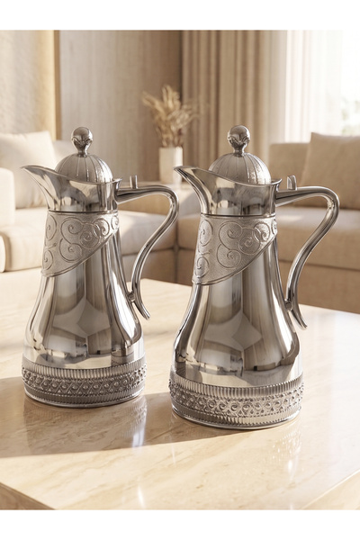 KOZE Trams Tea and Coffee Set 2 Pieces-0.8L and 0.6L