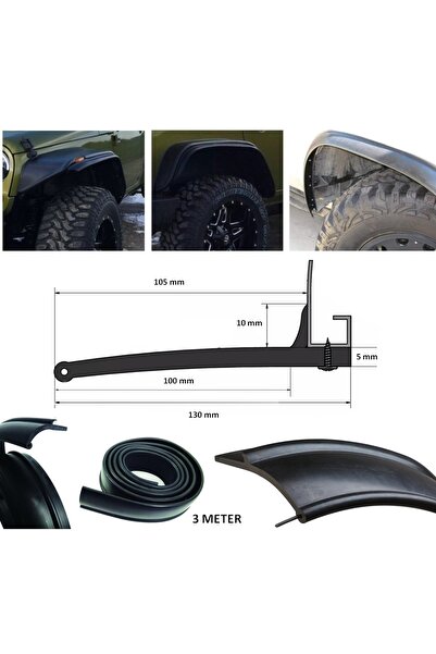 Flexzon Προστατευτικό Φτερού από Καουτσούκ για Jeep / Offroad / SUV / Van 3μ ...