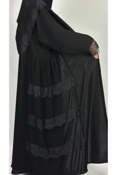 Sukra Light ceramic Seham half-flared with pleats on the side and lace